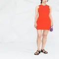 Victoria Beckham rib knitted short dress - Orange