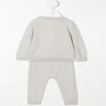 Marie-Chantal star-motif knitted babygrow set - Grey