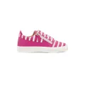 Giuseppe Zanotti striped-detail leather sneakers - Pink