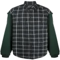 Balenciaga checked panelled shirt - Green