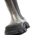 GANNI polished-finish ridged-sole boots - Black