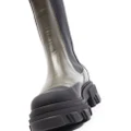 GANNI polished-finish ridged-sole boots - Black