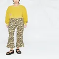 Marni floral-print pull-on trousers - Black