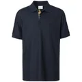 Burberry logo-embroidered polo shirt - Blue