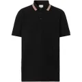 Burberry Icon Stripe cotton polo shirt - Black
