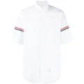 Thom Browne RWB stripe polo shirt - White