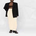 Jil Sander snap-button rib-knit maxi skirt - Neutrals