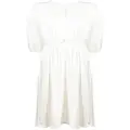 Moncler belted cotton midi dress - White