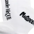 Alexander McQueen logo-intarsia socks - White