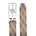 Balenciaga BB-buckle reversible belt - Neutrals