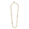 Ferragamo Gancini & pearl chain-link necklace - Gold