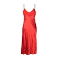 Balenciaga crinkled silk slip dress - Red