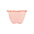 Emporio Armani check-print bikini bottoms - Orange