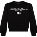 Dolce & Gabbana logo-print crew neck sweatshirt - Black