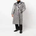 Philipp Plein crystal-embellished long coat - Black