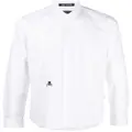 Philipp Plein embroidered skull cotton shirt - White