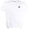 Philipp Plein logo-patch zipped T-shirt - White