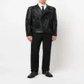 Philipp Plein leather disco biker jacket - Black