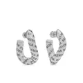 Balenciaga logo-print hoop earrings - Silver