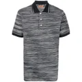 Missoni horizontal-stripe knitted polo shirt - Black