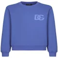 Dolce & Gabbana DG embroidered-logo cotton sweatshirt - Blue