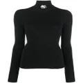 ETRO long-sleeve knitted top - Black