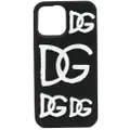 Dolce & Gabbana logo-motif debossed-motif Iphone 13 Pro Max case - Black
