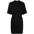 Moncler spliced logo-print T-shirt dress - Black