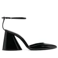The Attico pointed-toe leather pumps - Black