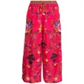 Camilla View From The Veil floral-print silk pants - Red