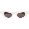 Balenciaga Eyewear cat-eye logo-print sunglasses - White