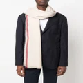 Brunello Cucinelli stripe-detail silk scarf - Neutrals
