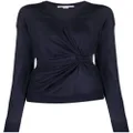 Stella McCartney gathered knitted top - Blue