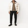 Herno logo-patch padded puffer jacket - Neutrals