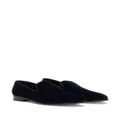 Dolce & Gabbana open-back velvet slippers - Blue