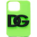 Dolce & Gabbana raised-logo iPhone 13 Pro Max cover - Green