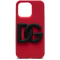 Dolce & Gabbana logo-patch phone case - Red