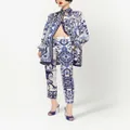 Dolce & Gabbana Maiolica-print tailored trousers - Blue