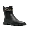 Michael Michael Kors leather logo-stamp boots - Black