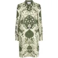 ETRO floral-print shirt dress - Green