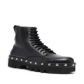 Furla studded lace-up boots - Black