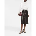 ETRO leather A-line skirt - Black