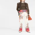ETRO printed flared trousers - White