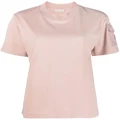 Moncler logo-patch cotton T-shirt - Pink