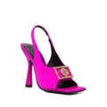Versace medusa-plaque slingback sandals - Pink
