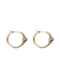 Alexander McQueen crystal-embellished Skull hoop earrings - Silver