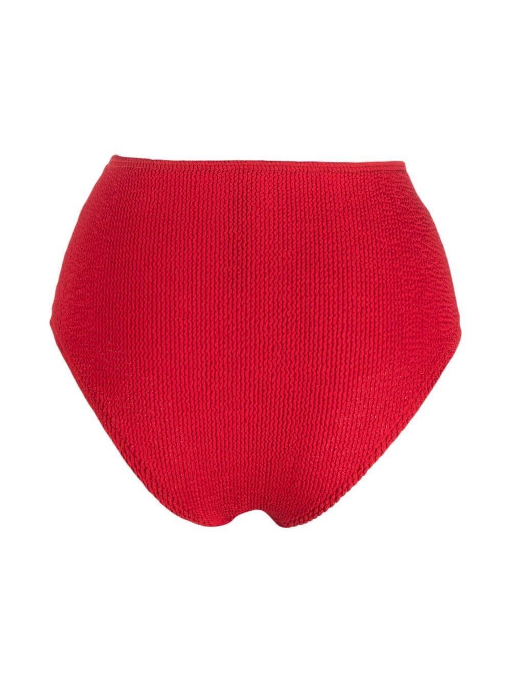 Bond-eye high-waisted bikini bottoms - Red