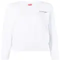 Kenzo Poppy-print cotton sweatshirt - White