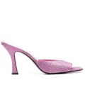 The Attico glittered high-heeled mules - Pink