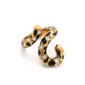 Lanvin crystal-embellished sculpted ring - Gold